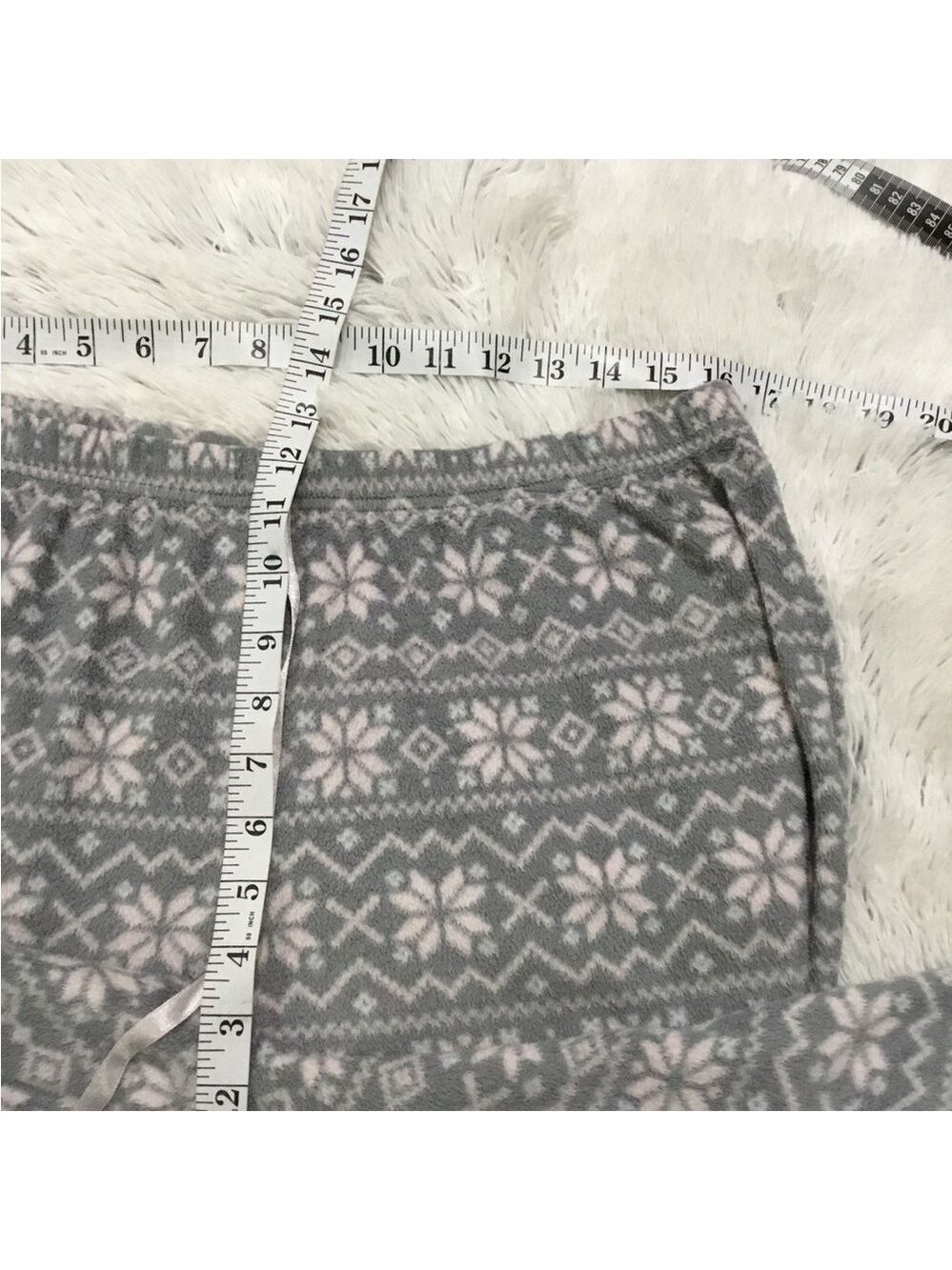 Croft & Barrow 2 piece pajama loungewear set Womans size XL faux fur - Picture 14 of 16